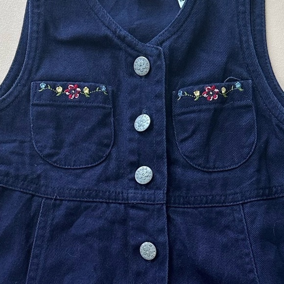 McD’s Sears- Vintage Denim Button Down Dress/Jumper- Size 4 - Picture 4 of 4